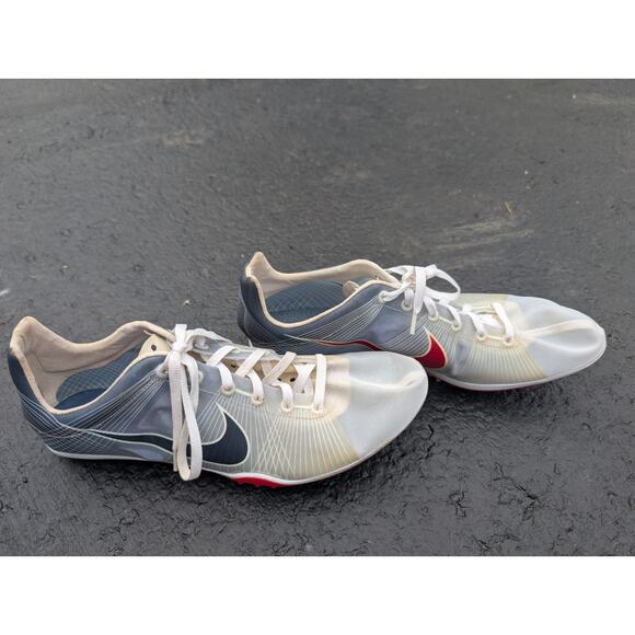 Nike Mens Bowerman Series Track And Field Cleats Sz 8.5 Blue Gray Zoom Victory - Picture 2 of 9